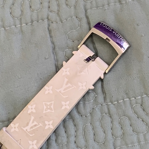 Louis Vuitton White Speedy Watch Working USED Authentic - Picture 5 of 15
